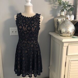 ‎Juniors Womens Lace Navy Dress size 7